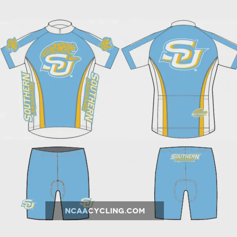 NCAA SU Southern University Jaguars Cycling Jersey And (Bib) Shorts Z-1905441