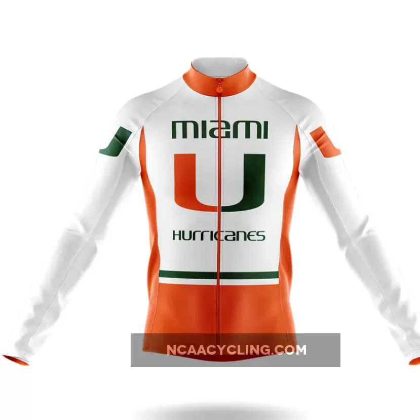 Miami Hurricanes Long Sleeve Cycling Jersey Only Restock