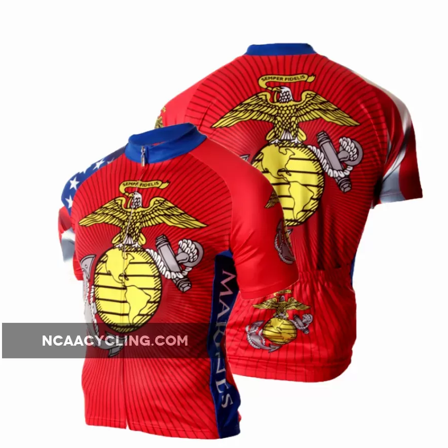 US United States Marine Corps Short Sleeve Cycling Jerseys