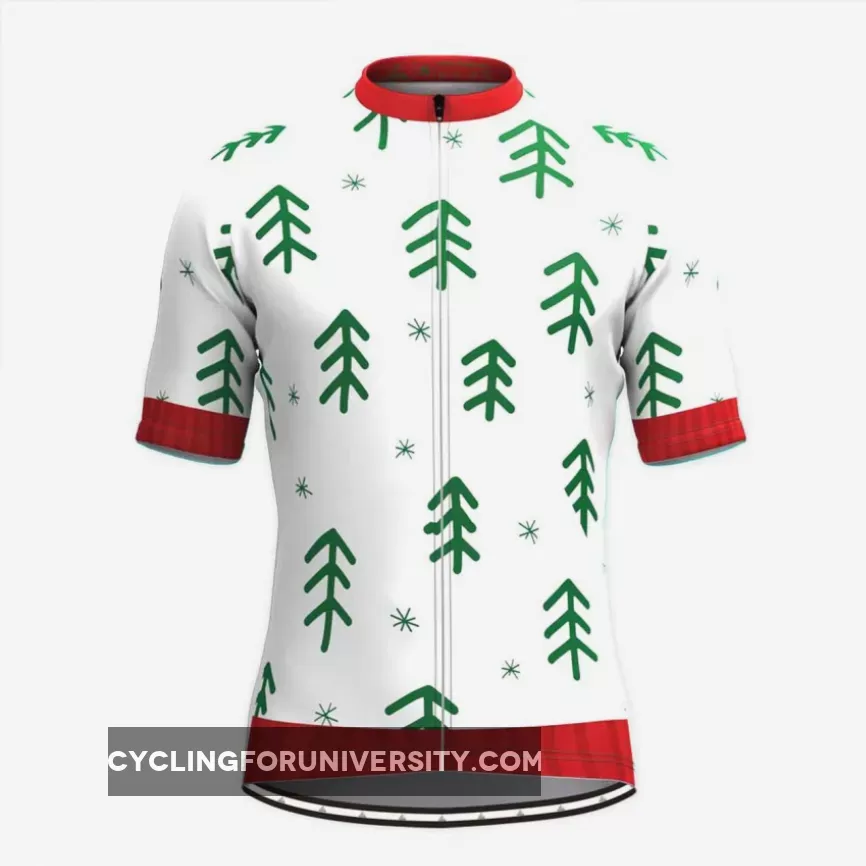 Ugly Christmas Sweater snowflake Cycling Jersey White
