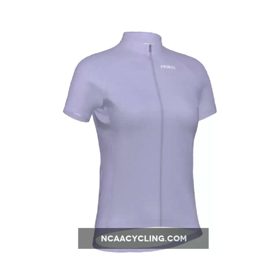 Cycling Jersey Solid Lavender Full Zip Women's Short Sleeve