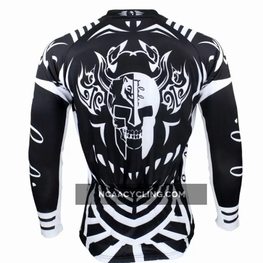 Hot Sale Cycling Jersey Cycling Jersey Wholesale Outdoor Men's Long-sleeved Jersey for Spring and Summer Black and White Ultraviolet Resistant Fabric Outdoor Sportswear NO.077