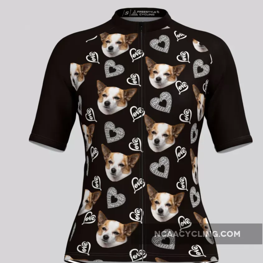 Custom Pup Face V4 Women's Jersey-Black New Releases