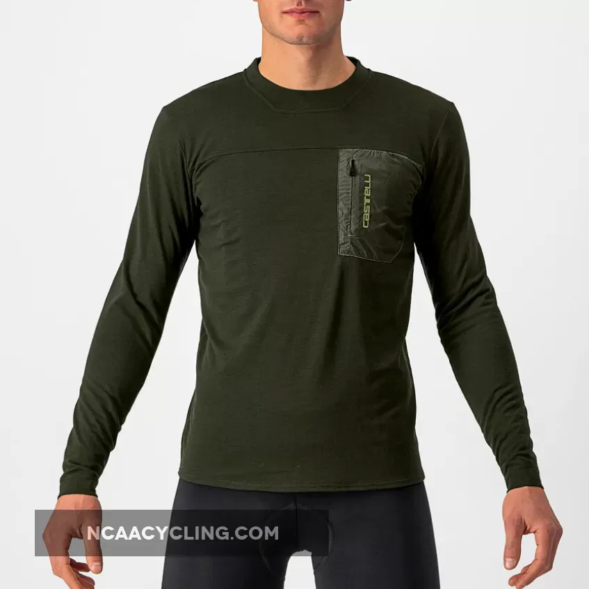 Castelli Unlimited Merino long sleeves jersey - Green