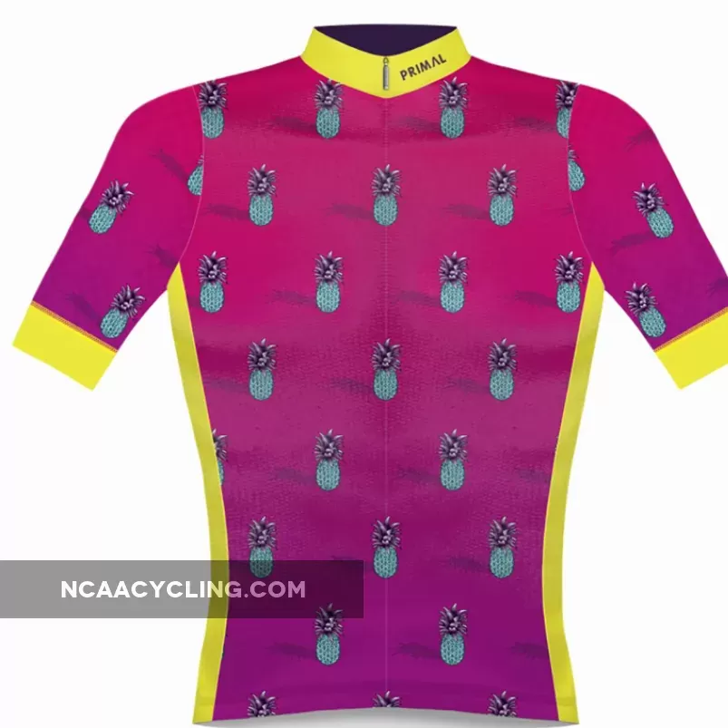 Primal Wear Pink Primeapple Men’s Helix 2.0 Elite Fit Full Zip Cycling Jersey