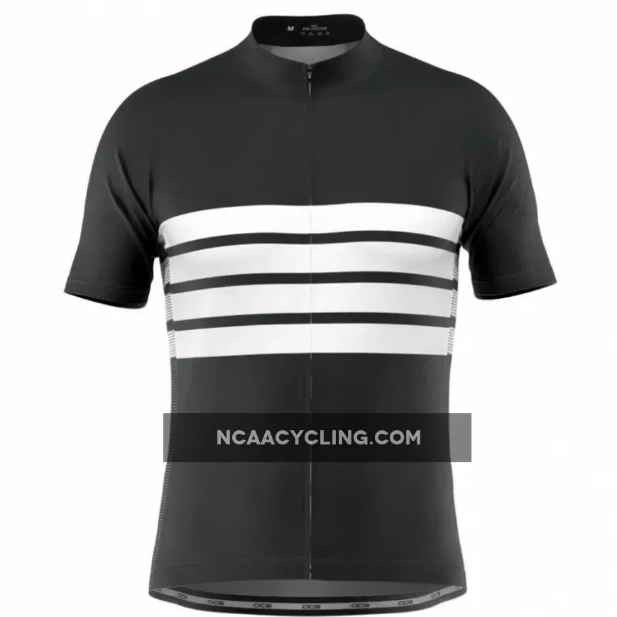 Men's Retro Four Stripe Men's Black Cycling Jersey Online