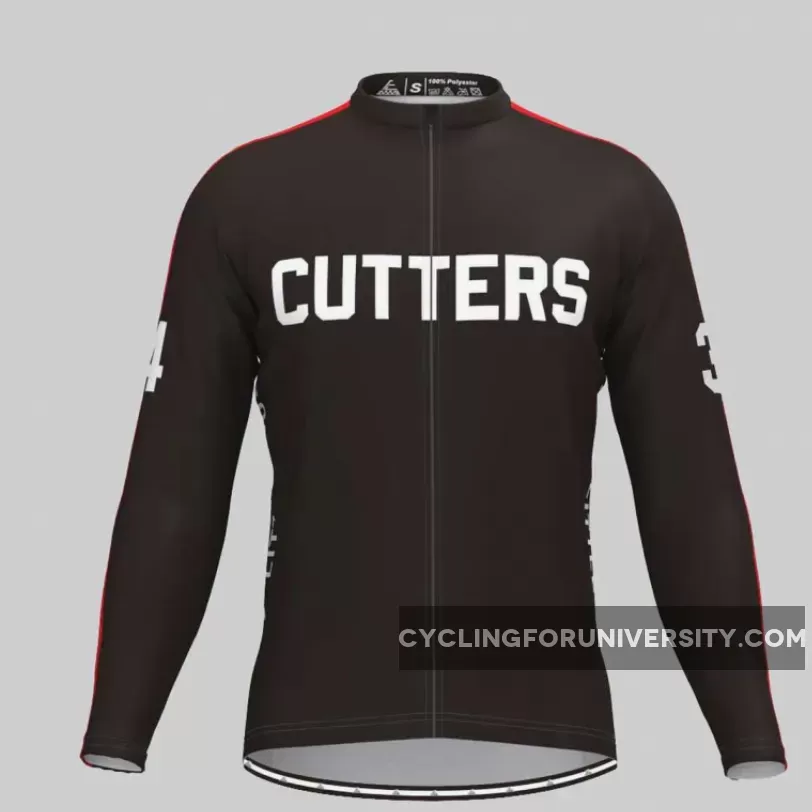 Cutters 1979 Breaking Away Movie Men's LS Jersey Black Red