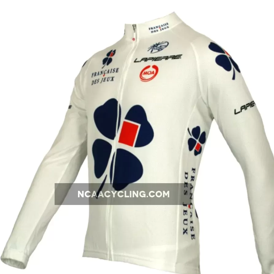 Francaise des Jeux (FdJ) 2010 Radsport-Profi-Team - Winter Fleece Long Sleeve Jersey Jacket