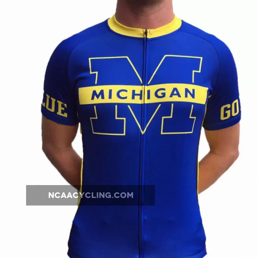 NCAA UM, U-M, U of M, UMich,University Of Michigan Wolverines Cycling Jerseys