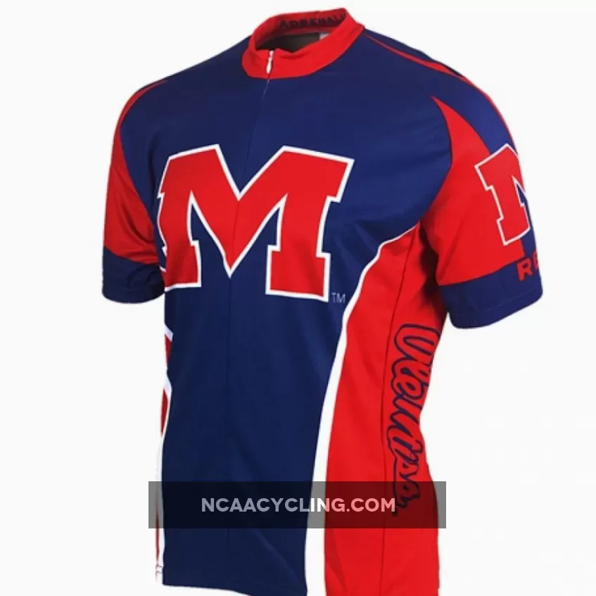 NCAA The University of Mississippi Ole Miss Rebels Short Sleeve Cycling Jerseys Z-1905449