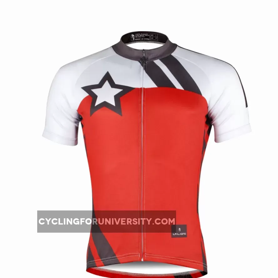 ILPALADINO Cycling Jersey for Men in Summer Breathable Red Bike Shirt Outdoor Exercise Bicycling Summer Pro Cycle Clothing Racing Apparel Outdoor Sports Leisure Biking Shirts NO.743