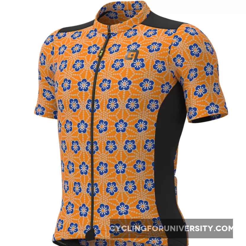 ALE' Gravel Khaki Orange Floral Jersey,