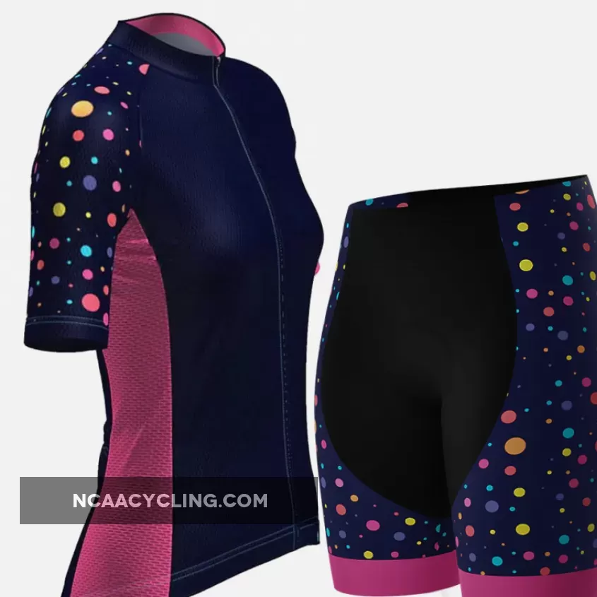 Women's Rainbow Polka Dot Cycling Kit To Buy