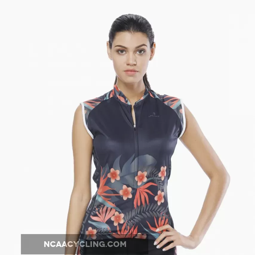 Elegance Tropical Plant Flower Women's Cycling Sleeveless Bike Jersey/Suit T-shirt Summer Spring Road Bike Wear Mountain Bike MTB Clothes Sports Apparel Top Kits NO. 791