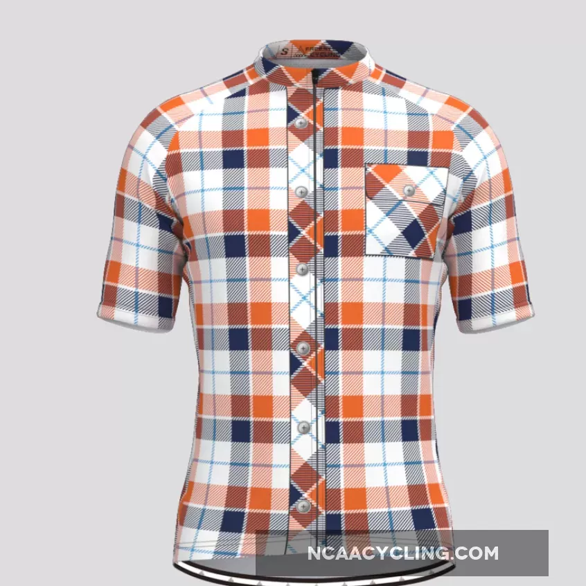 Plaid Checkered Shirt V13 Men's Cycling Jersey Brand New