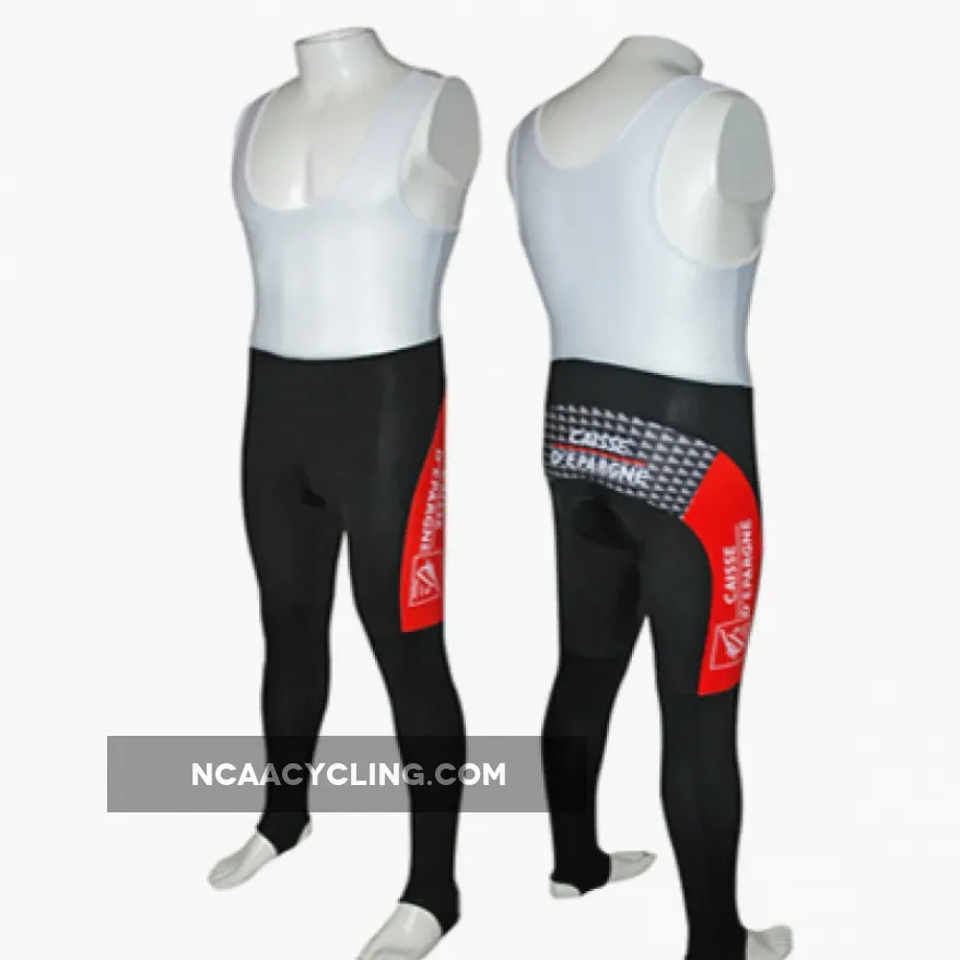 2010 Team Caisse d'Epargne Cycling Winter Bib Tights