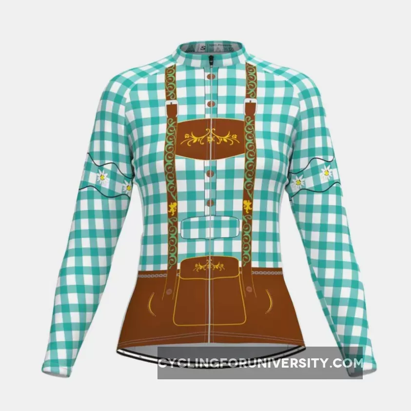 Tirolese Women's Long Sleeve Cycling jersey Blue-Green
