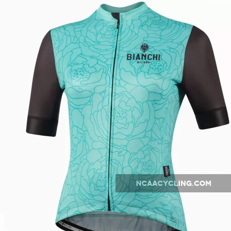 BIANCHI MILANO SOSIO short sleeve cycling Jersey Women's Celeste, Bianchi Cycling Jersey
