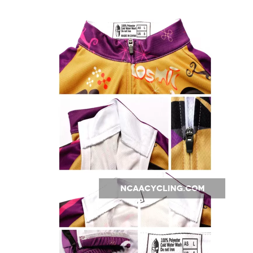 ILPALADINO Miss Sea Women's Long Sleeves Aesthetic Purple Cycling Clothing with Tights Suits Spring Autumn Exercise Bicycling Pro Cycle Clothing Racing Apparel Outdoor Sports Leisure Biking Shirts 529