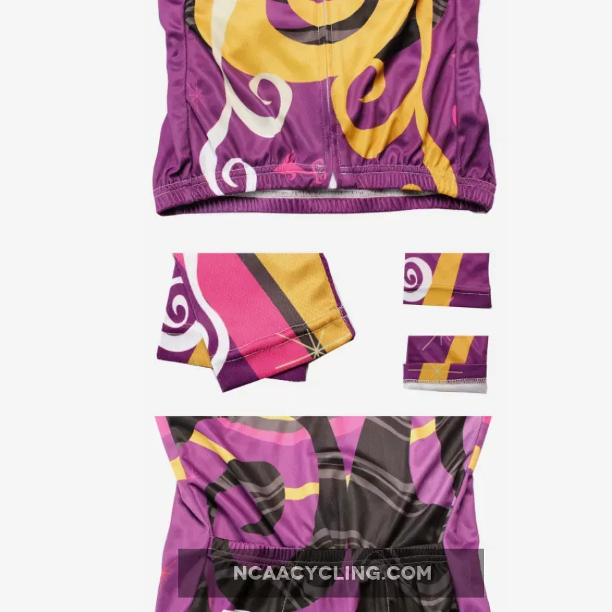 ILPALADINO Miss Sea Women's Long Sleeves Aesthetic Purple Cycling Clothing with Tights Suits Spring Autumn Exercise Bicycling Pro Cycle Clothing Racing Apparel Outdoor Sports Leisure Biking Shirts 529