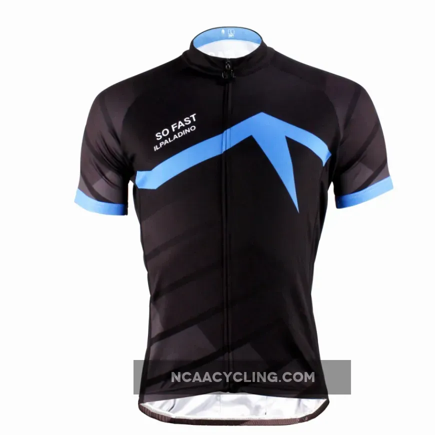 ILPALADINO SO FAST Men's Cycling Jersey Bike Shirt Black Breathable Quick Dry Professional Apparel Outdoor Sports Gear Leisure Biking T-shirt Cyclist Tights NO.620