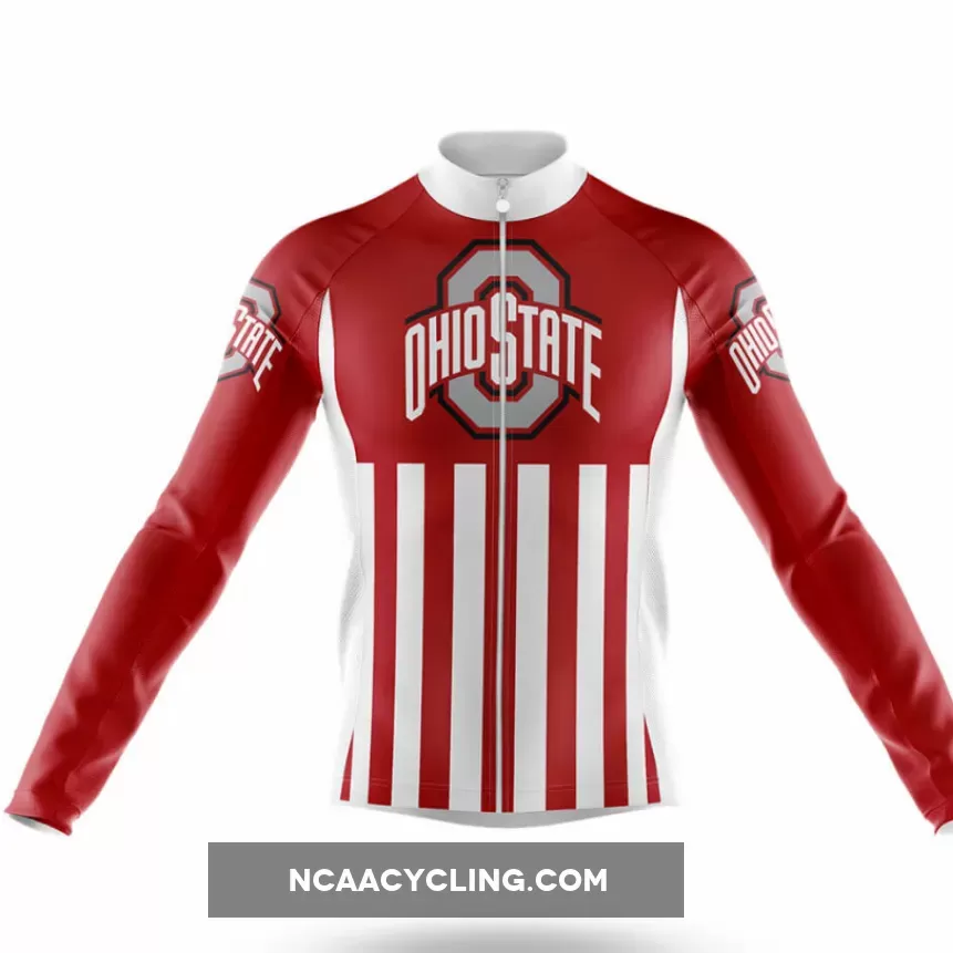 Ohio State University USA Long Sleeve Cycling Jersey Only