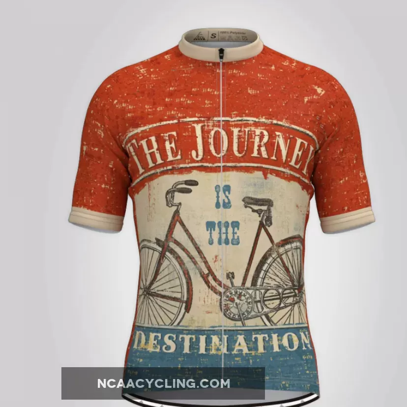 The Journey Is The Destination Cycling Jersey Red To Buy