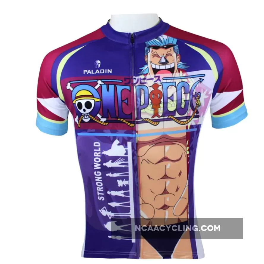 ONE PIECE Series Cola-powered Cyborg Franky Straw Hat Pirates Men's Cycling Suit/Jersey Team Kit Jacket T-shirt Summer Spring Autumn Clothes Sportswear Cartoon NO.080