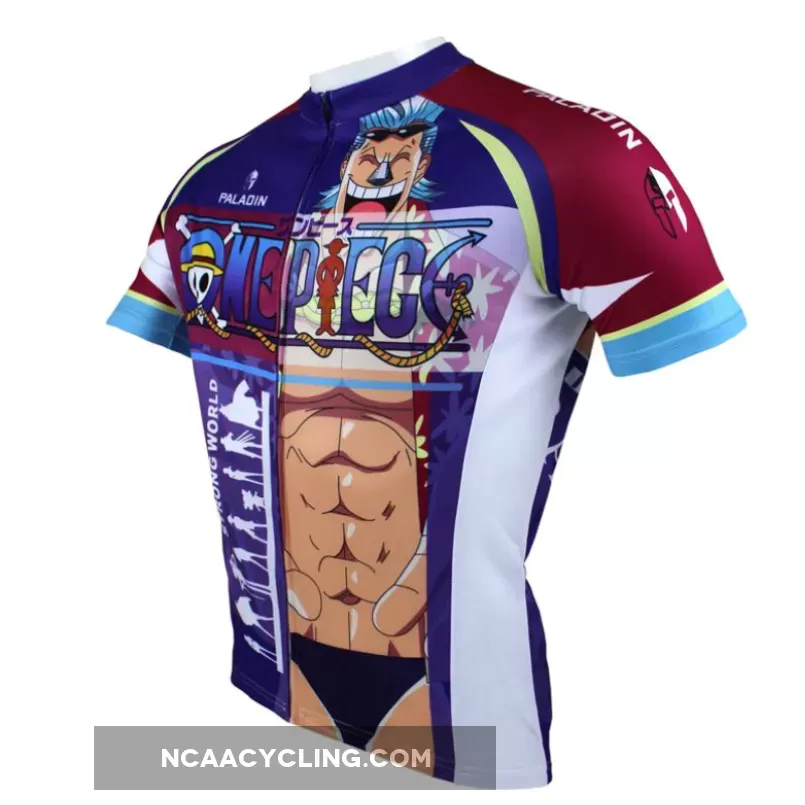 ONE PIECE Series Cola-powered Cyborg Franky Straw Hat Pirates Men's Cycling Suit/Jersey Team Kit Jacket T-shirt Summer Spring Autumn Clothes Sportswear Cartoon NO.080