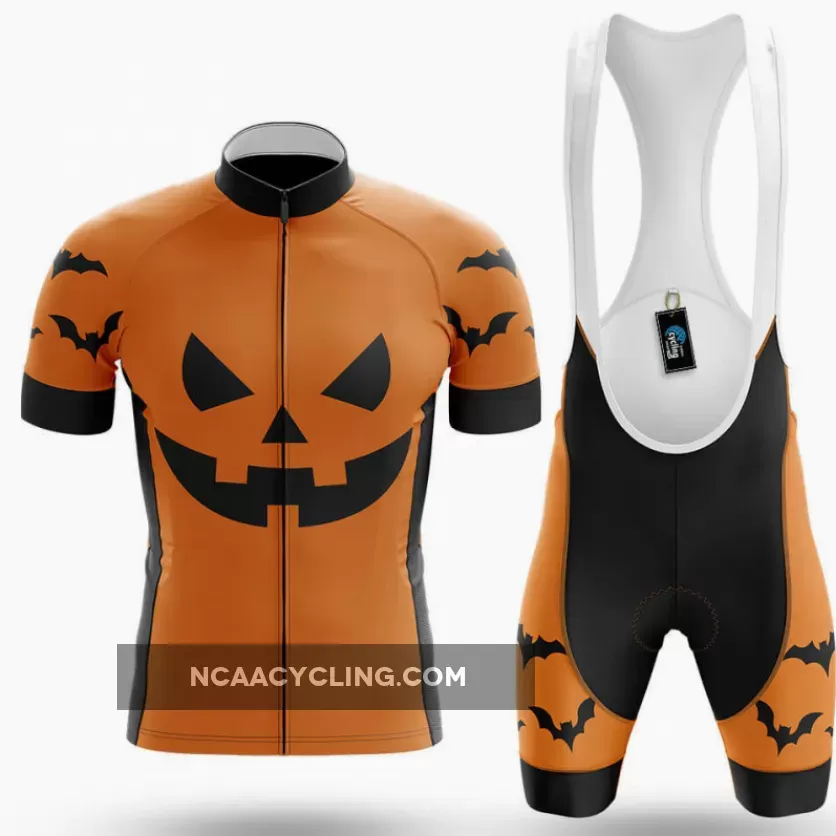 Pumpkin Face - Orange - Men's Cycling Kit / Full Set
