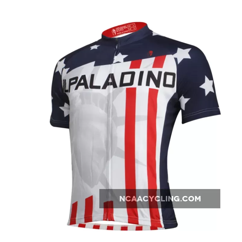 Ilpaladino American Style the Statue of Liberty Breathable Cycling Jersey Men's Short-Sleeve Sport Bicycling Shirts Summer Quick Dry Wear NO.008