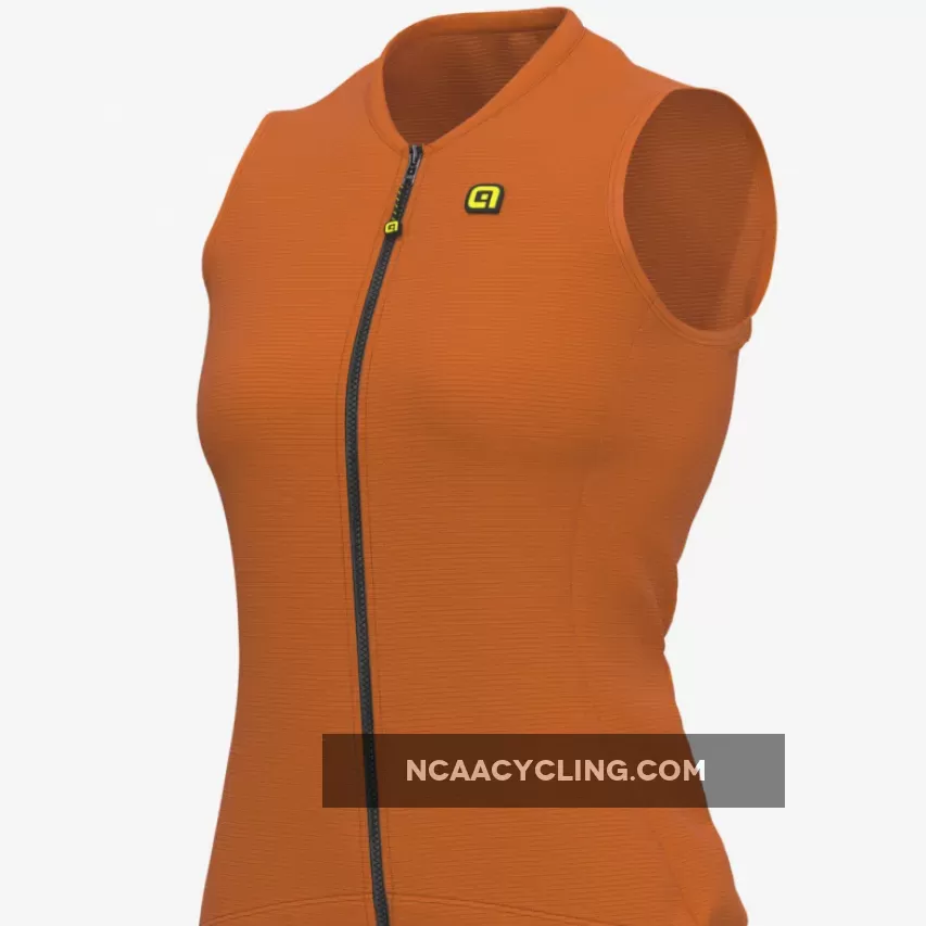Ale Solid Color Block women sleeveless jersey - Orange L22220529