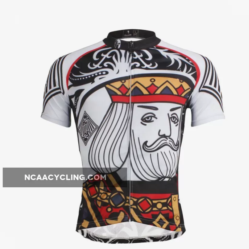 Poker Face Playing Card Diamonds King Men's Cycling Jersey Summer Face Cards Court Cards NO.638