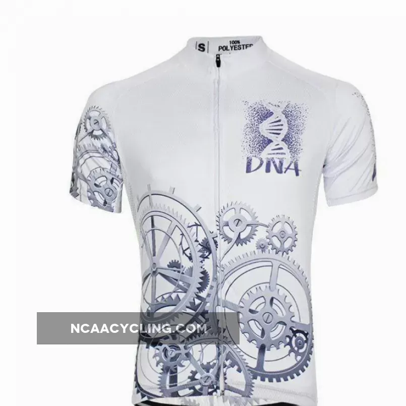 Men's DNA White Cycling Jersey, Dna Cycling