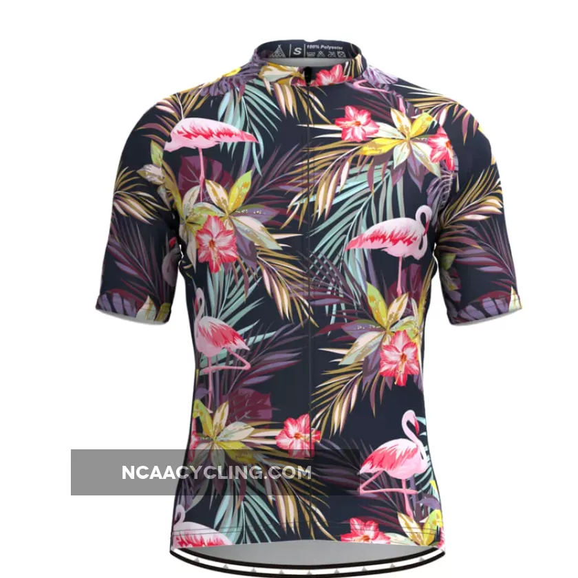 Men's Hawaiian Tropical & Floral Print Cycling Jersey