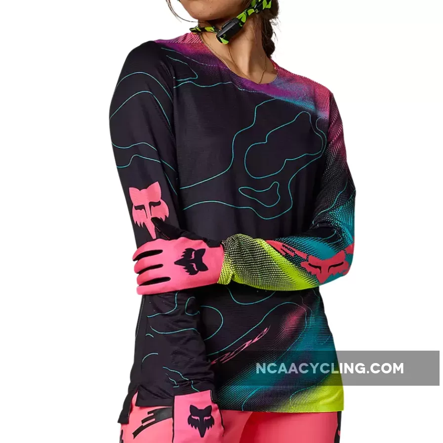 Fox Flexair Lunar Woman Long Sleeves Jersey - Black Online
