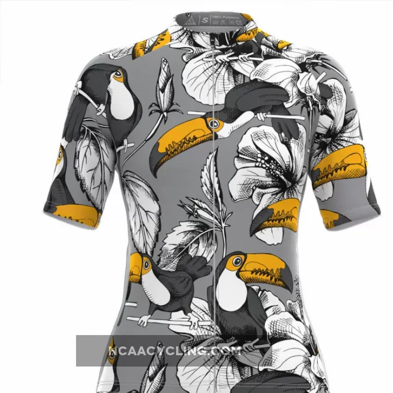 Women's Toucans Tropical Print Hawaiian Cycling Jersey