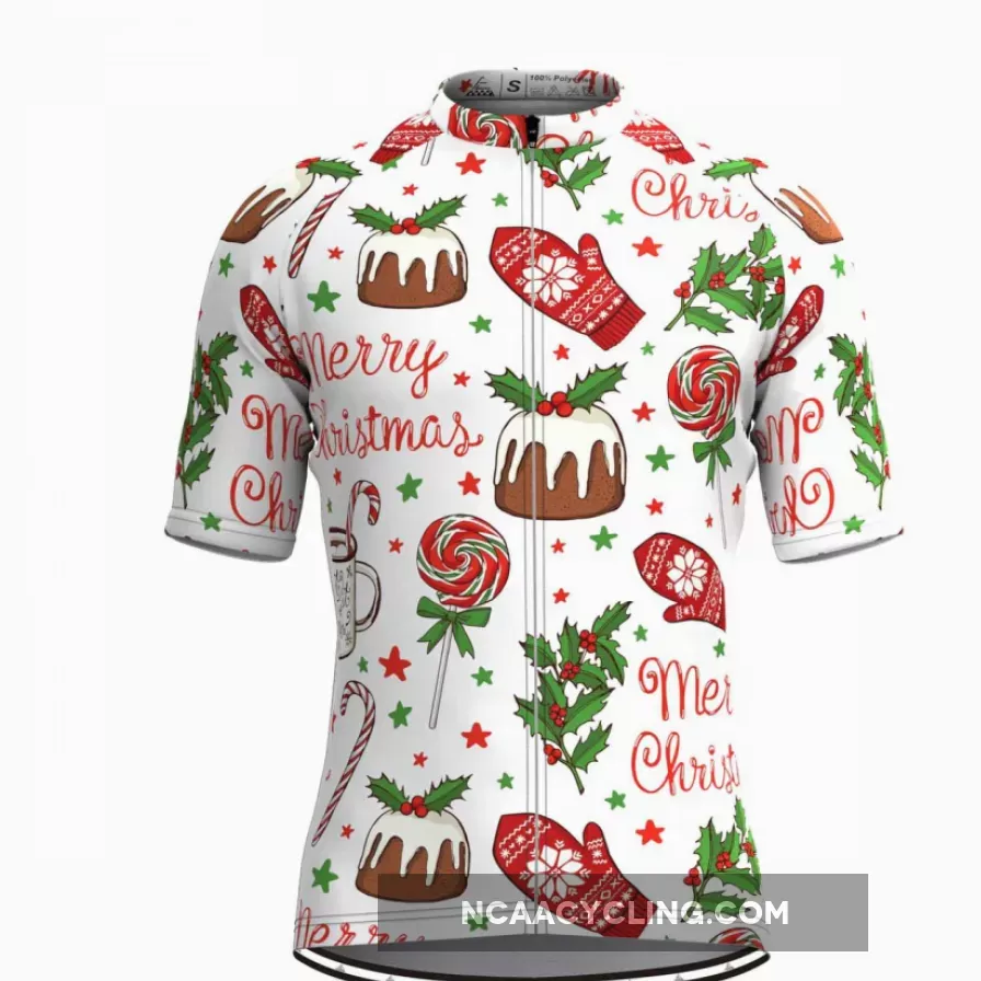 Merry Christmas Themed Print Cycling Jersey To Buy