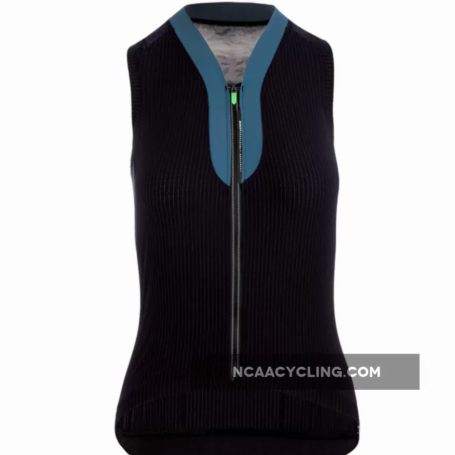Q36.5 L1 Lady Pinstripe sleeveless women jersey - Black 025W.2