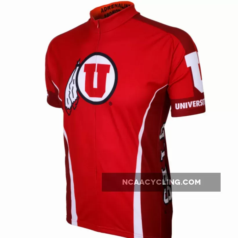U of U University of Utah Runnin Utes Cycling Short Sleeve Jersey
