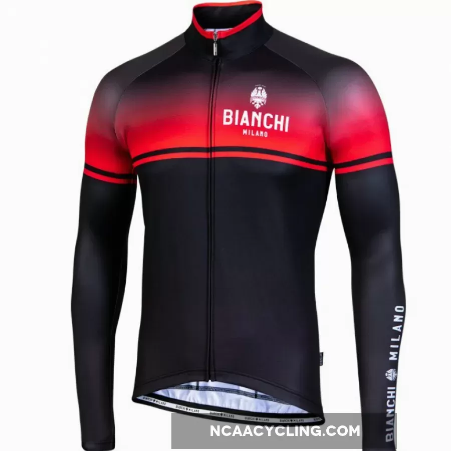 Bianchi Milano Santerno Red Black Long Sleeve Jersey,