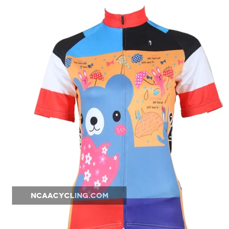 ILPALADINO Cute Pet Bear Cycling Jersey Bicycling Summer Pro Cycle Apparel Outdoor Sports Leisure Biking Shirts Breathable and Comfortable NO.210