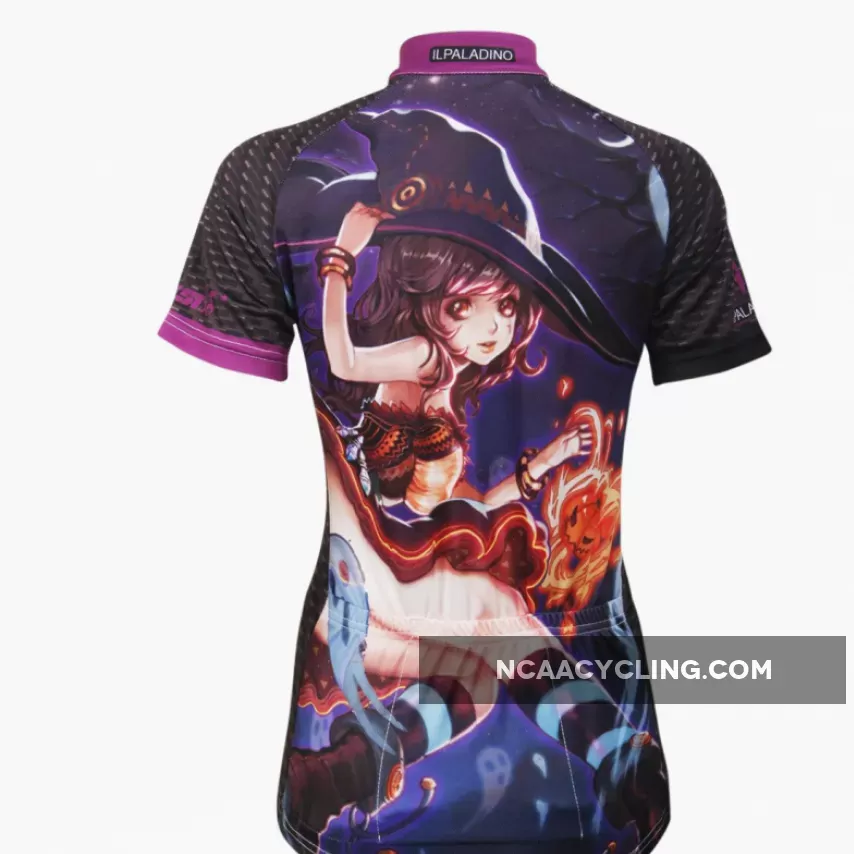 Animation Game Character Girl Lovely Witch Woman's Short-Sleeve Cycling Jersey Summer T-shirt NO.581