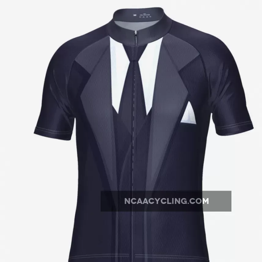 Men's Suit And Tie Short Sleeve Cycling Jersey Brand New