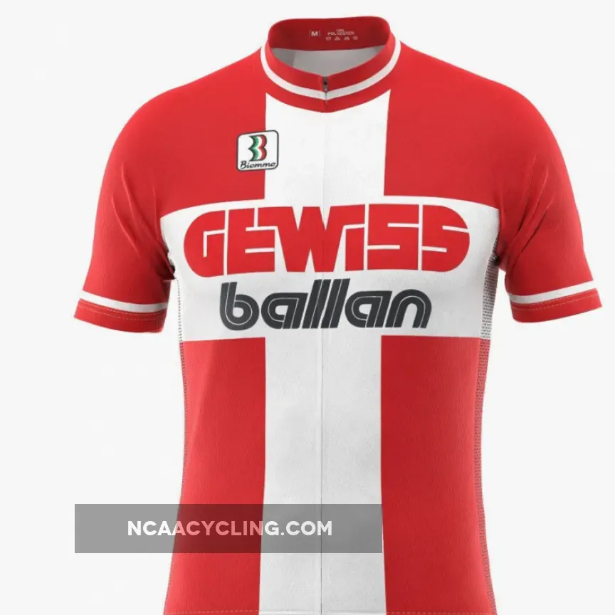 Men's Retro 1995 Gewiss Ballan Short Sleeve Cycling Jersey