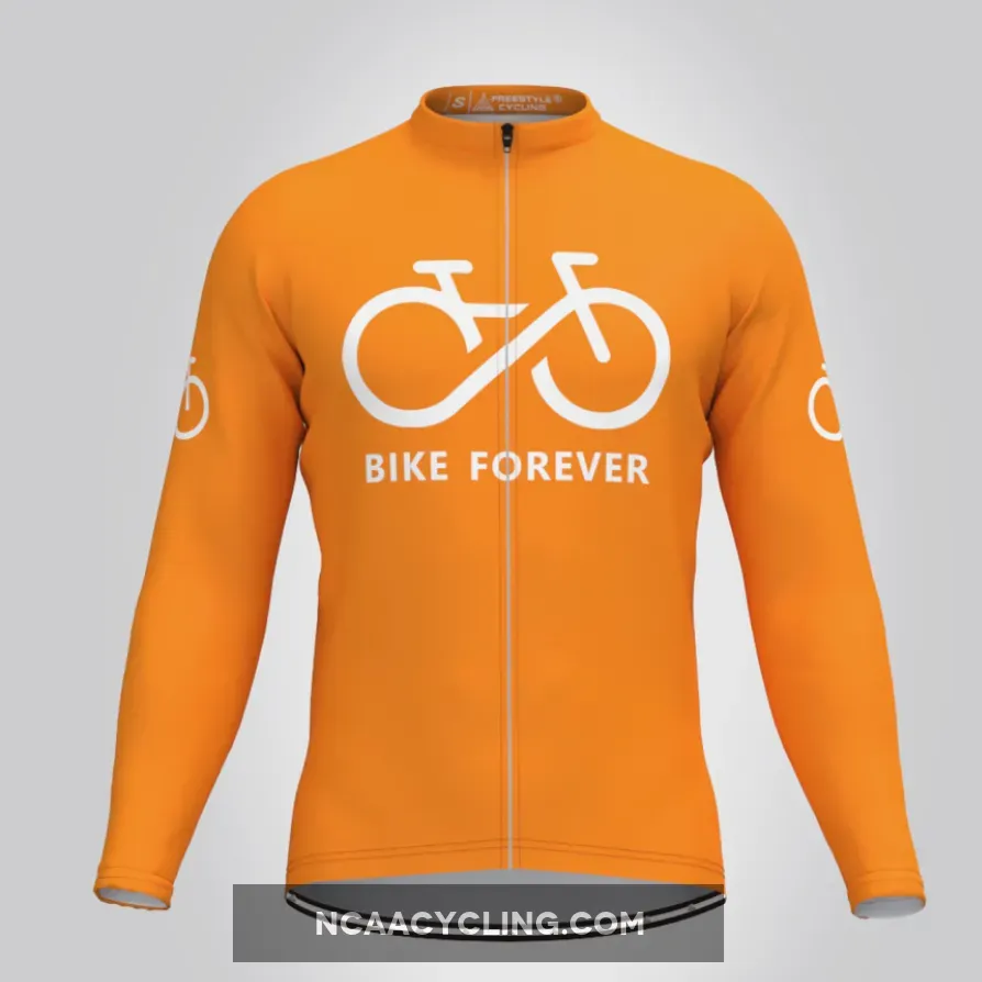 Men's Bike Forever LS Cycling Jersey - Orange Online