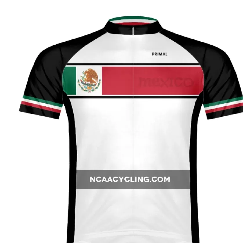 Primal Wear Mexico Pride Men's Sport Cut Full Zip Short Sleeve Cycling Jersey / Pride Cycling Jersey MEXPJ20M-M