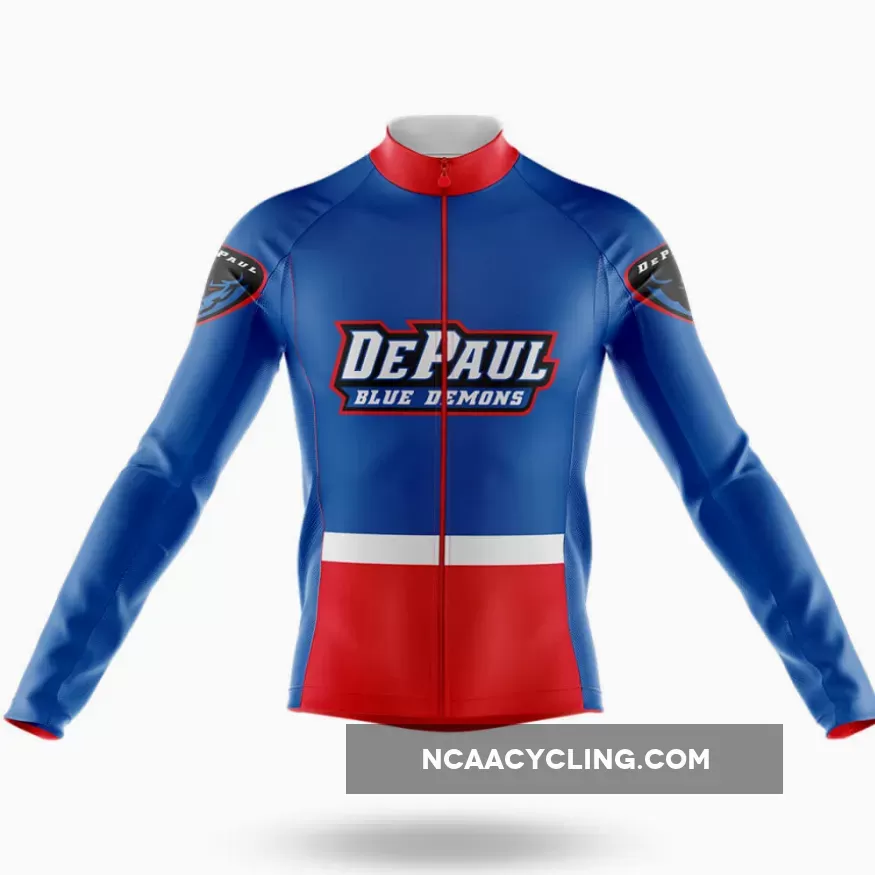 Brand New Blue Demons Long Sleeve Cycling Jersey Only