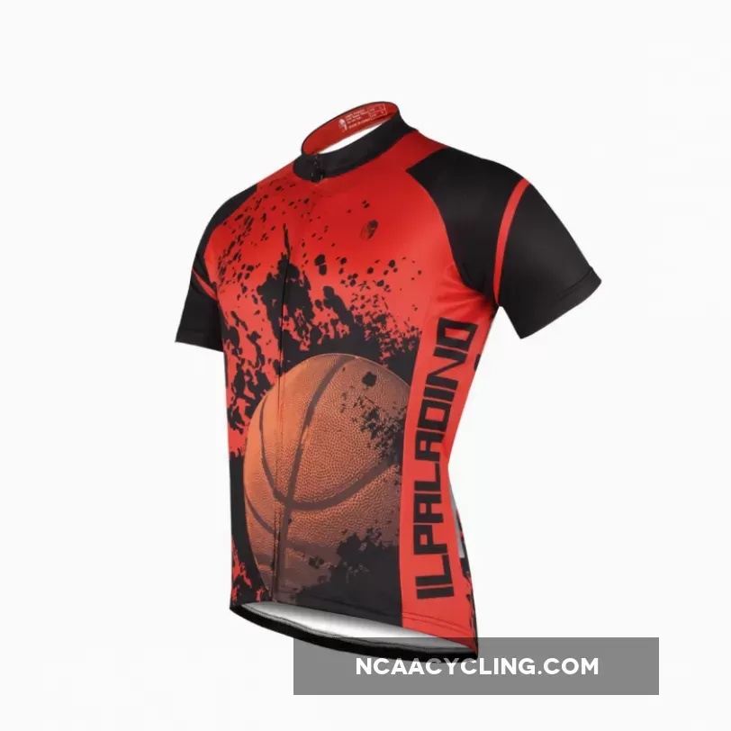 Ilpaladino Baketball Fan Sport Breathable Black&Red Jersey Men's Short-Sleeve Shirts Summer Quick Dry Wear Apparel Outdoor Sports Gear Leisure Biking T-shirt NO.691