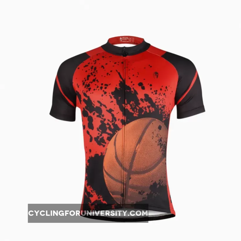 Ilpaladino Baketball Fan Sport Breathable Black&Red Jersey Men's Short-Sleeve Shirts Summer Quick Dry Wear Apparel Outdoor Sports Gear Leisure Biking T-shirt NO.691